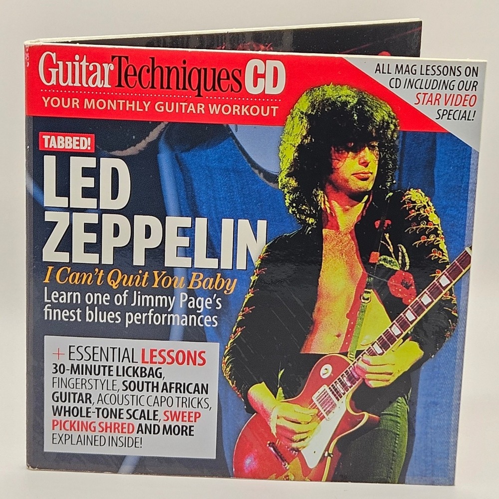 Guitar Techniques CD Jan 2010 Led Zeppelin Jimmy Page Vinnie Moore Lessons‎